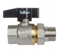 Кран шаровой никель В-Н 3/4" с американкой, бабочка TeRma